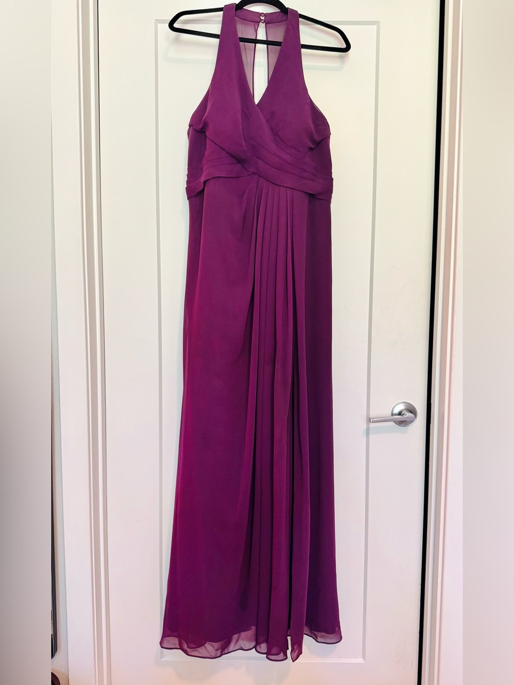 Azazie dress Elegant Grape Purple Halter Evening Gown bridesmaid